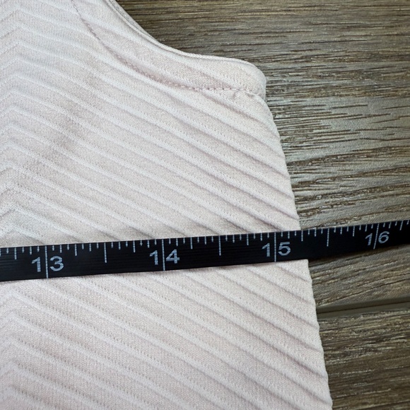 Athleta Flurry Base Layer Mock Neck Tank, Blush Pink, Chevron, Sleeveless, S - Picture 6 of 10